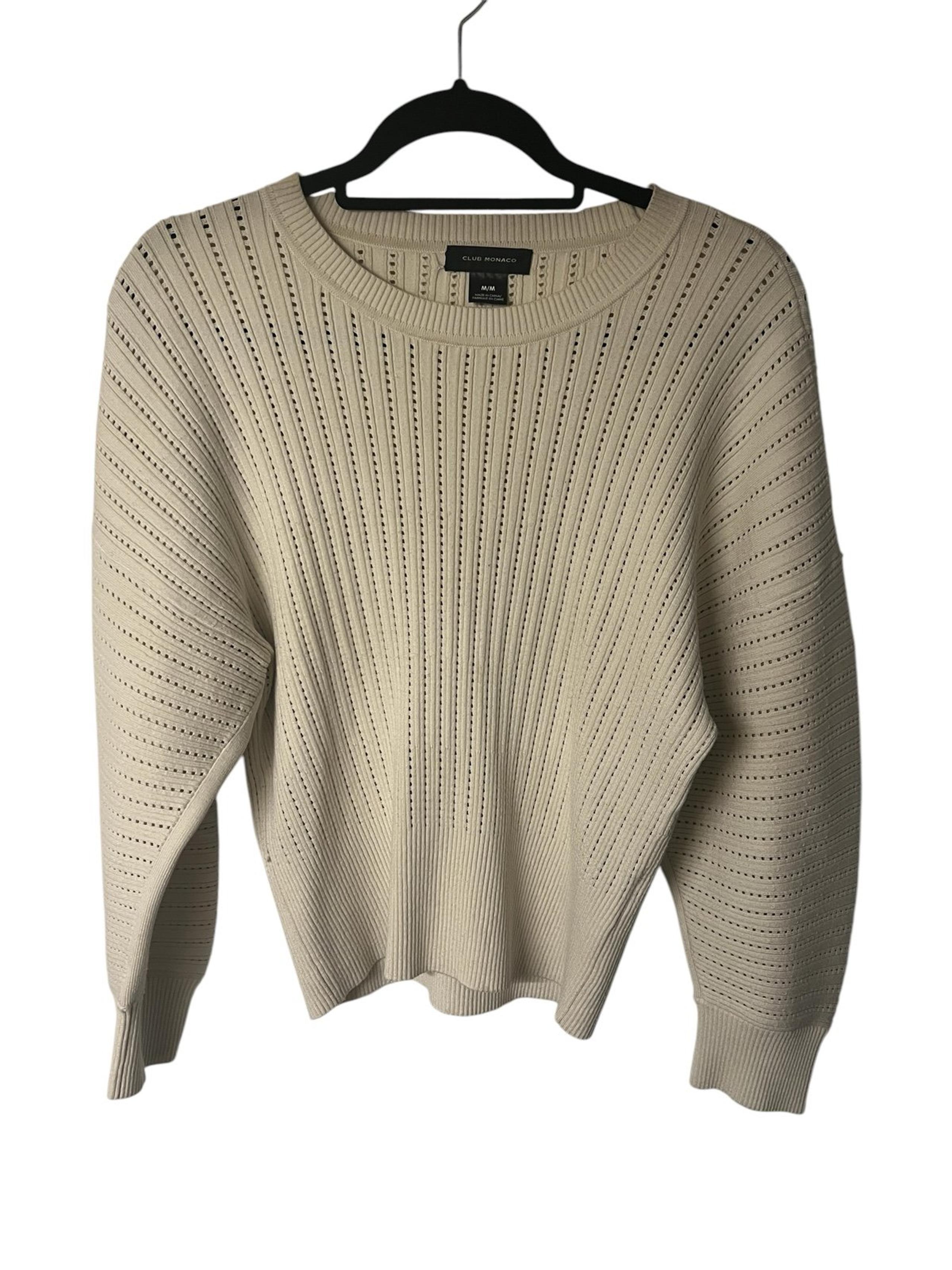 Club Monaco Open Stitch Crewneck Sweater Size M