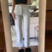 free people gray straight leg leather pants 0