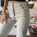 free people gray straight leg leather pants 0