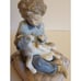 LLADRO Figurine Retired Boy Dog 5703 Behave