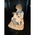 LLADRO Figurine Retired Boy Dog 5703 Behave