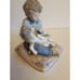 LLADRO Figurine Retired Boy Dog 5703 Behave