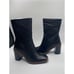 Franco Sarto Women's Black Leather Square Toe Stevie Mid Calf Boots Size 5M NIB