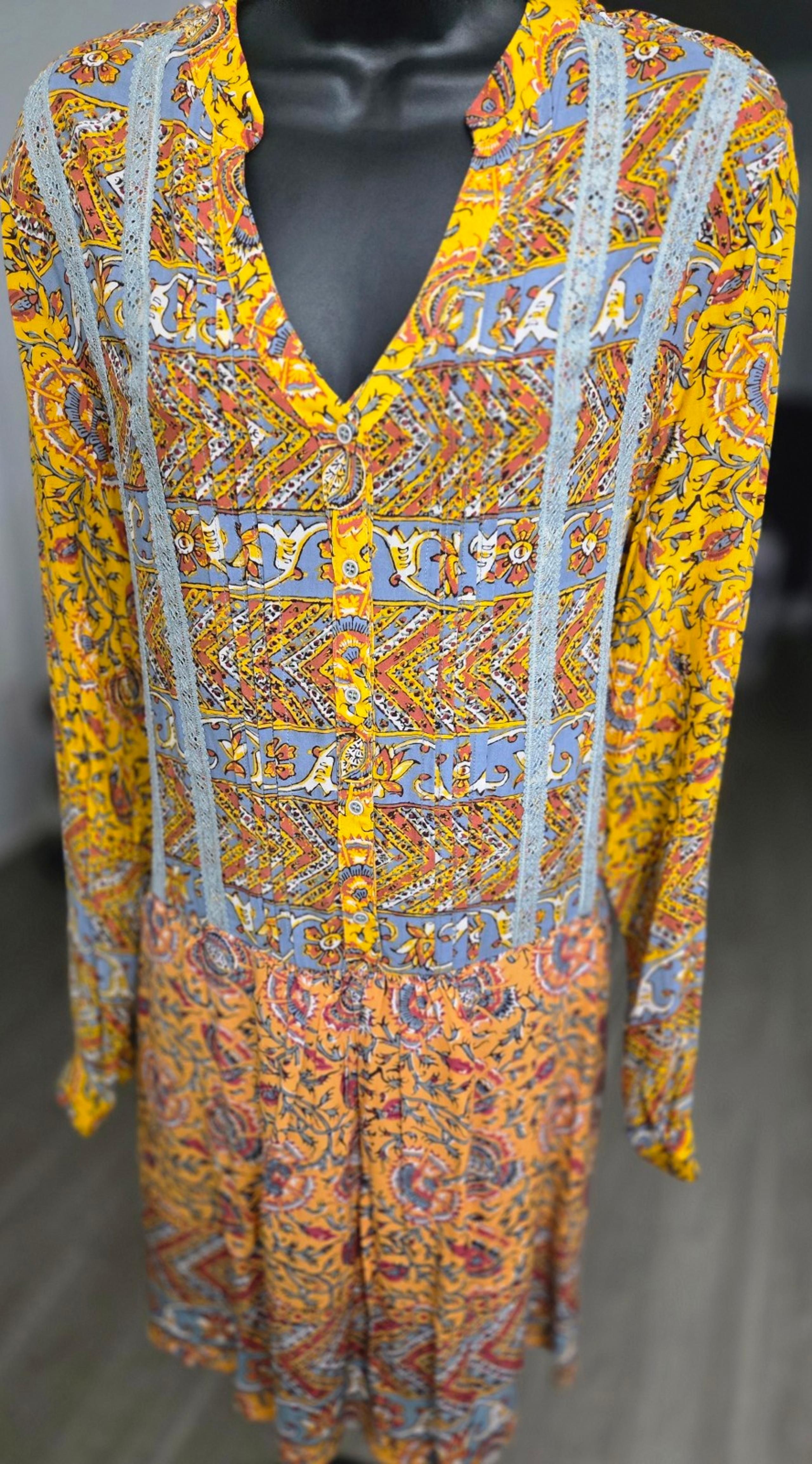 Anthropologie Tiny boho dress Size L (new no tag)