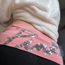 Victoria’s Secret PINK yoga vintage sequin lowrise foldover flare yoga pants