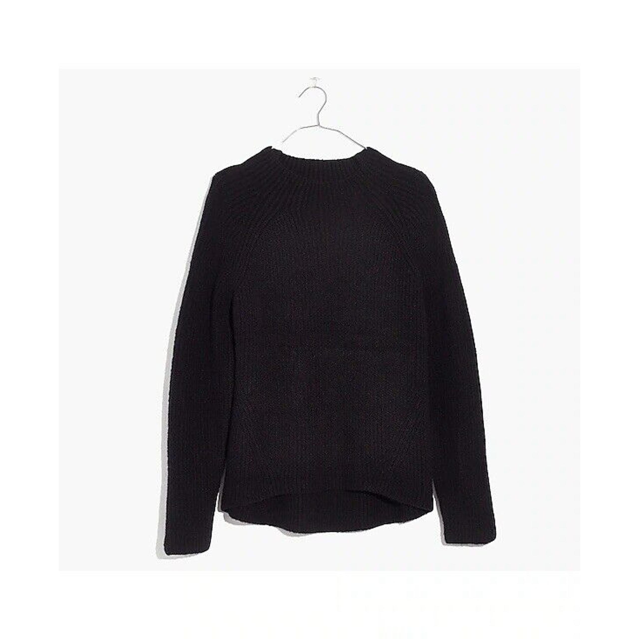 Madewell Northfield Wool Blend Mock Neck Sweater Black Size Medium Women’s