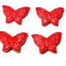 2 Sweet cinnabar butterfly beads. 682