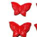 2 Sweet cinnabar butterfly beads. 682