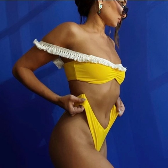 WeWoreWhat Brand New Saffron Bikini Set