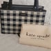 Kate Spade New York Sam Icon Gingham Sequin Small Tote Blazer Blue