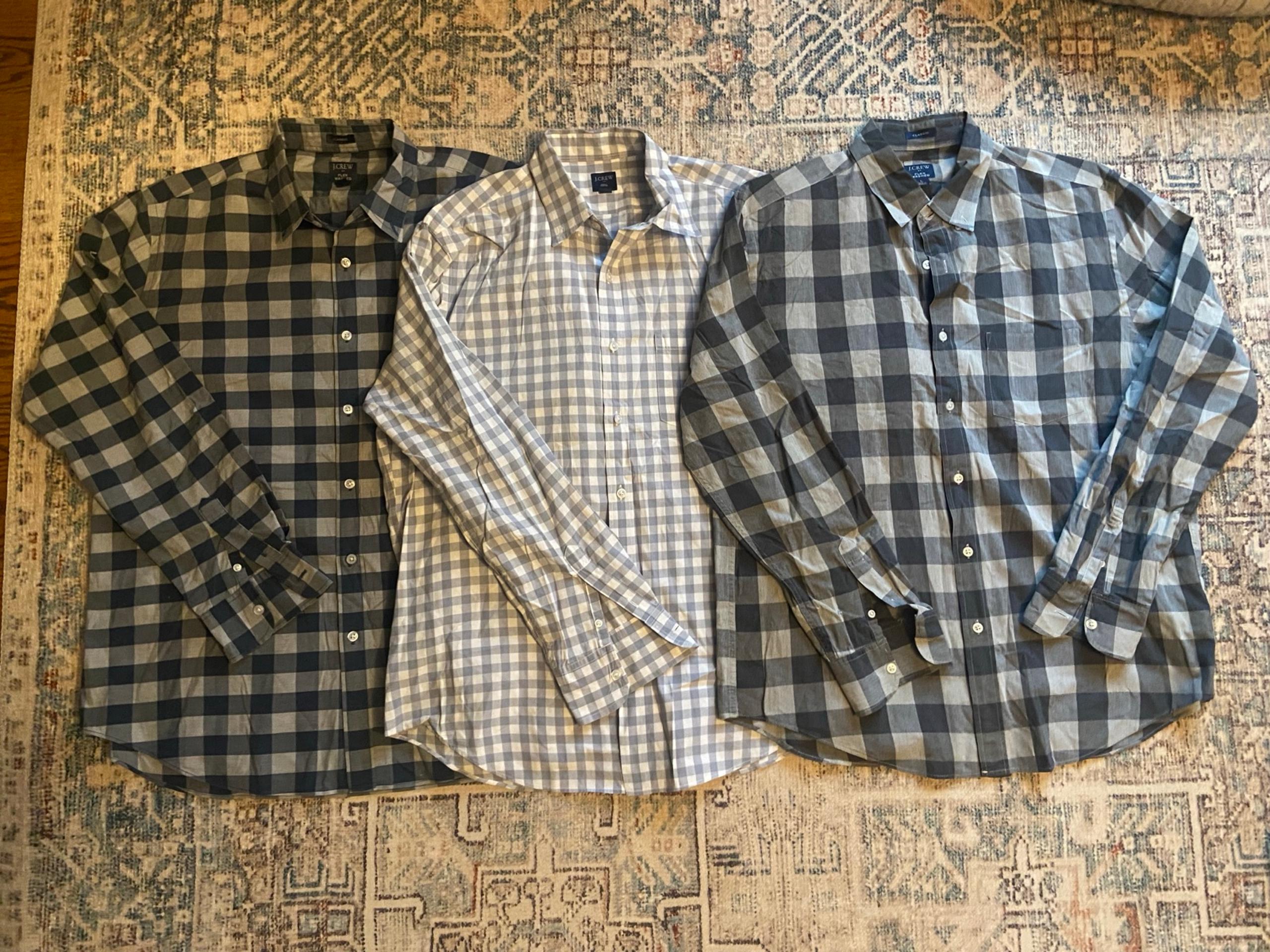 J. crew plaid shirt bundle, Men’s L