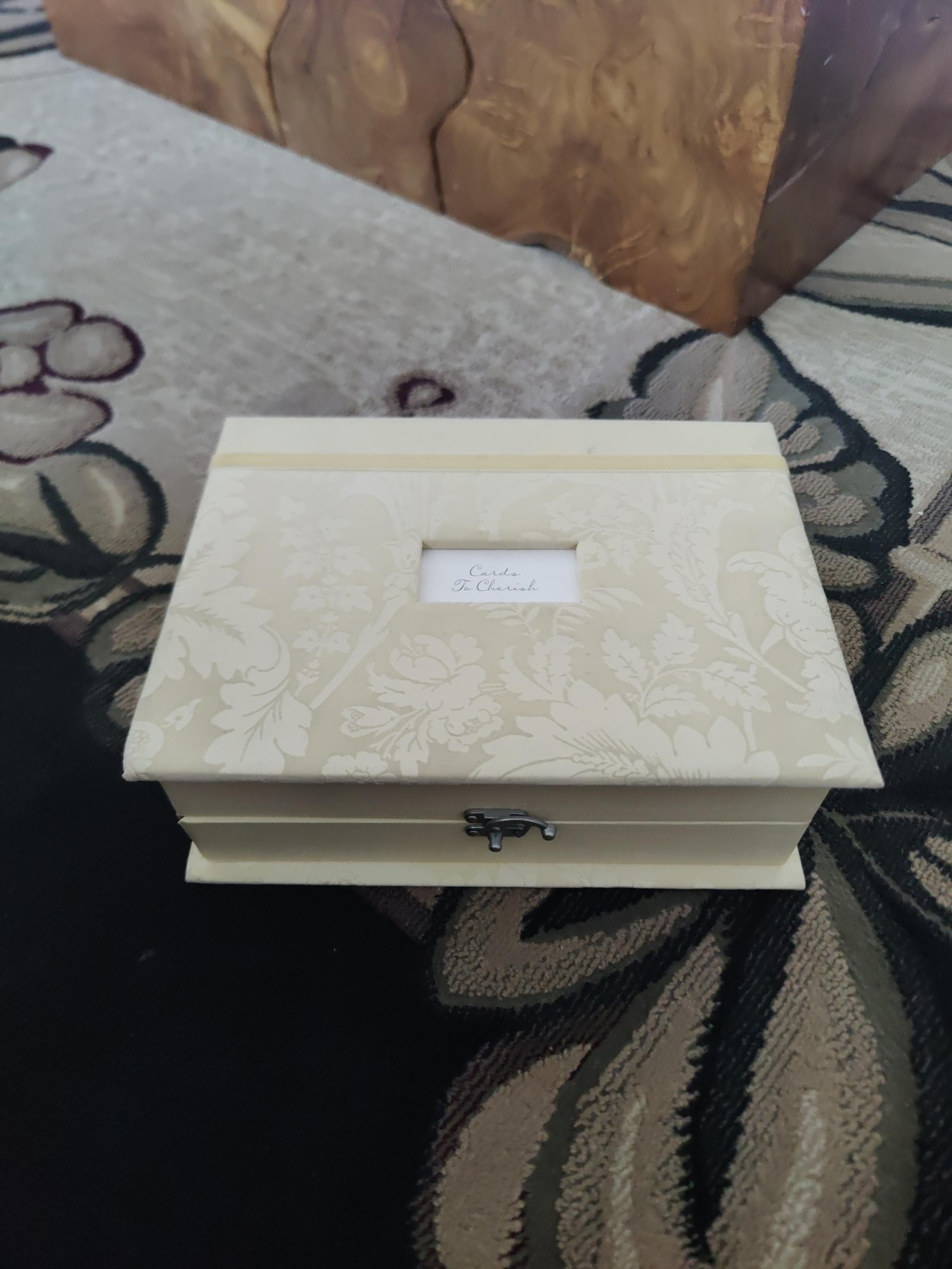 Keepsake box card storage photo album decor vintage unique rare one of a kind