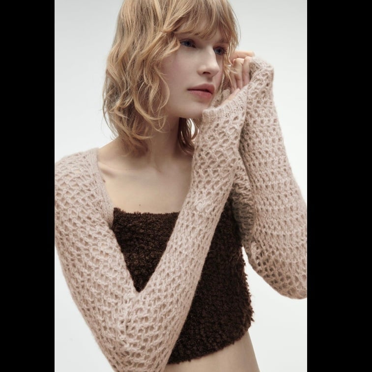 NWT ZARA SHORT KNIT TOP