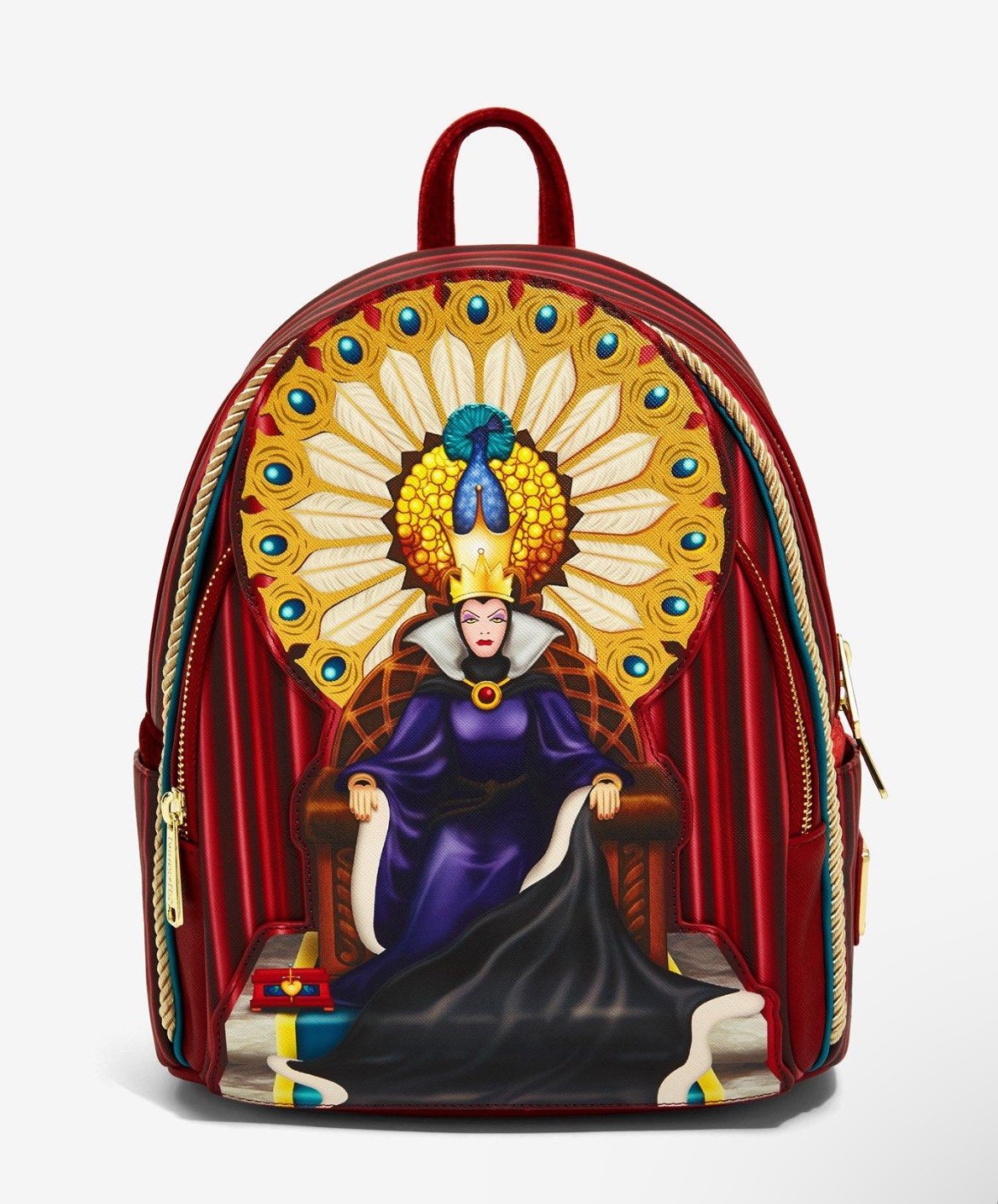 Disney Snow White Evil Queen Throne Loungefly Mini Backpack