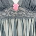 Betsey Johnson black sheer negligee lace pink bow
