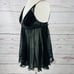 Betsey Johnson black sheer negligee lace pink bow