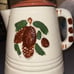 Vintage Pitcher Cookie Jar Ceramic With Pine Cone Design