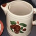 Vintage Pitcher Cookie Jar Ceramic With Pine Cone Design