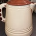 Vintage Pitcher Cookie Jar Ceramic With Pine Cone Design