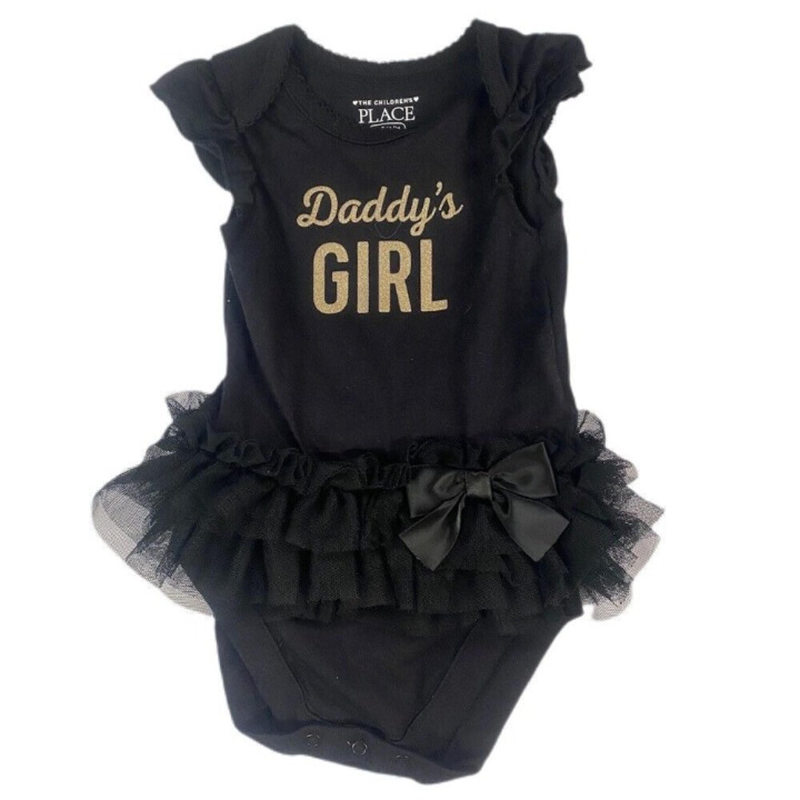 The Childrens Place "Daddy's Girl" lace ruffle romper SIZE 0-3 MONTHS NWT!