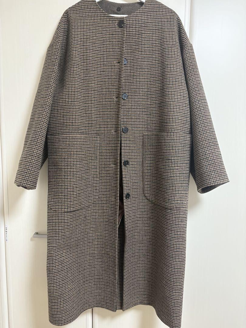 mecherie Long Coat Check