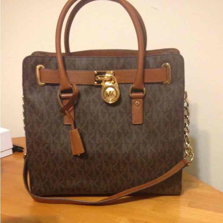 Michael Kors Brown Monogram Lrg Hamilton