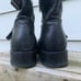 Frye Vicky Engineer Boots black buckle leather 11B Style 3478817