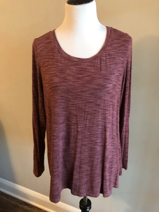 LOGO by Lori Goldstein Burgundy Longsleeve