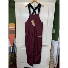 Adidas Terrex Snow Bibs Men Medium Maroon Rain RDY Primaloft Insulation Ripstop