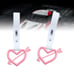 BRAND NEW 2PCS ARROW LOVE HEART PINK JDM TSURIKAWA RING White Handle Strap Drift