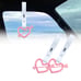 BRAND NEW 2PCS ARROW LOVE HEART PINK JDM TSURIKAWA RING White Handle Strap Drift