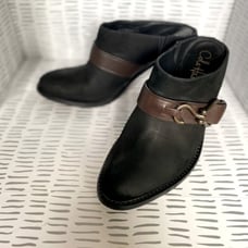 Cole Haan Leather Two Tone High Heel Boot Mules Size 8