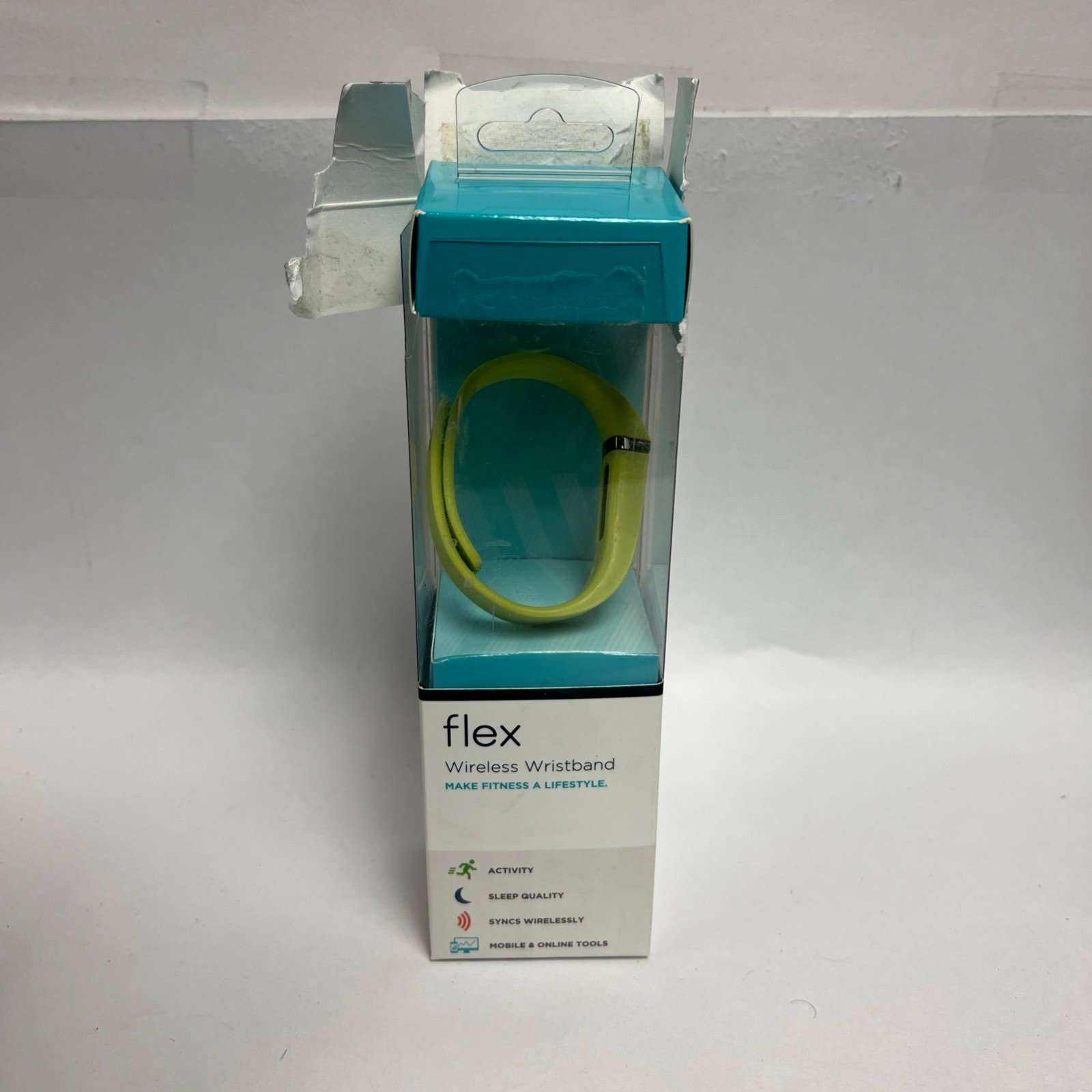 Fitbit Flex Wireless Activity Sleep Wristband Green Open Box