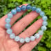 9mm stretchable blue aquamarine bracelet