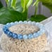 9mm stretchable blue aquamarine bracelet
