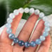 9mm stretchable blue aquamarine bracelet