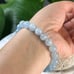 9mm stretchable blue aquamarine bracelet