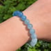 9mm stretchable blue aquamarine bracelet