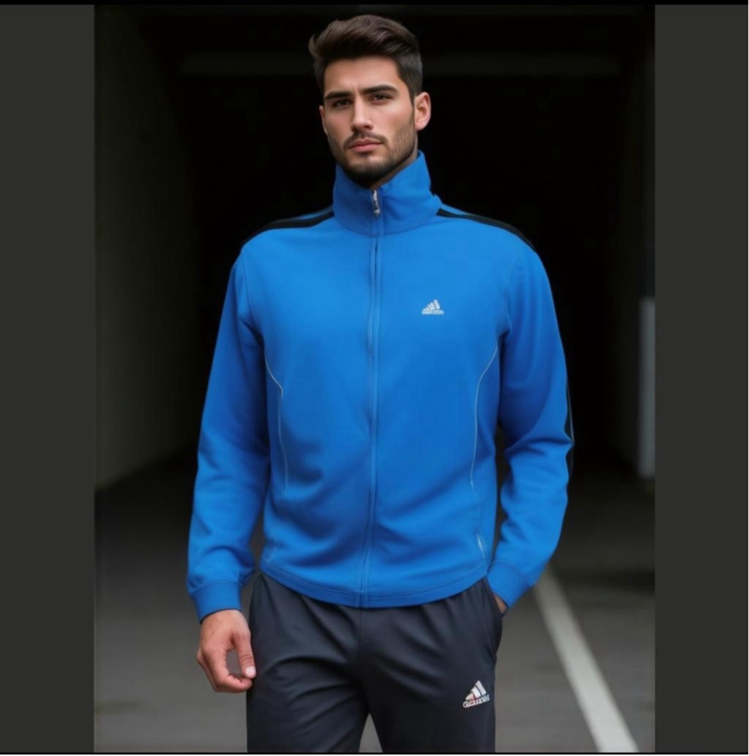 Men's Adidas Track Jacket Size M Blue