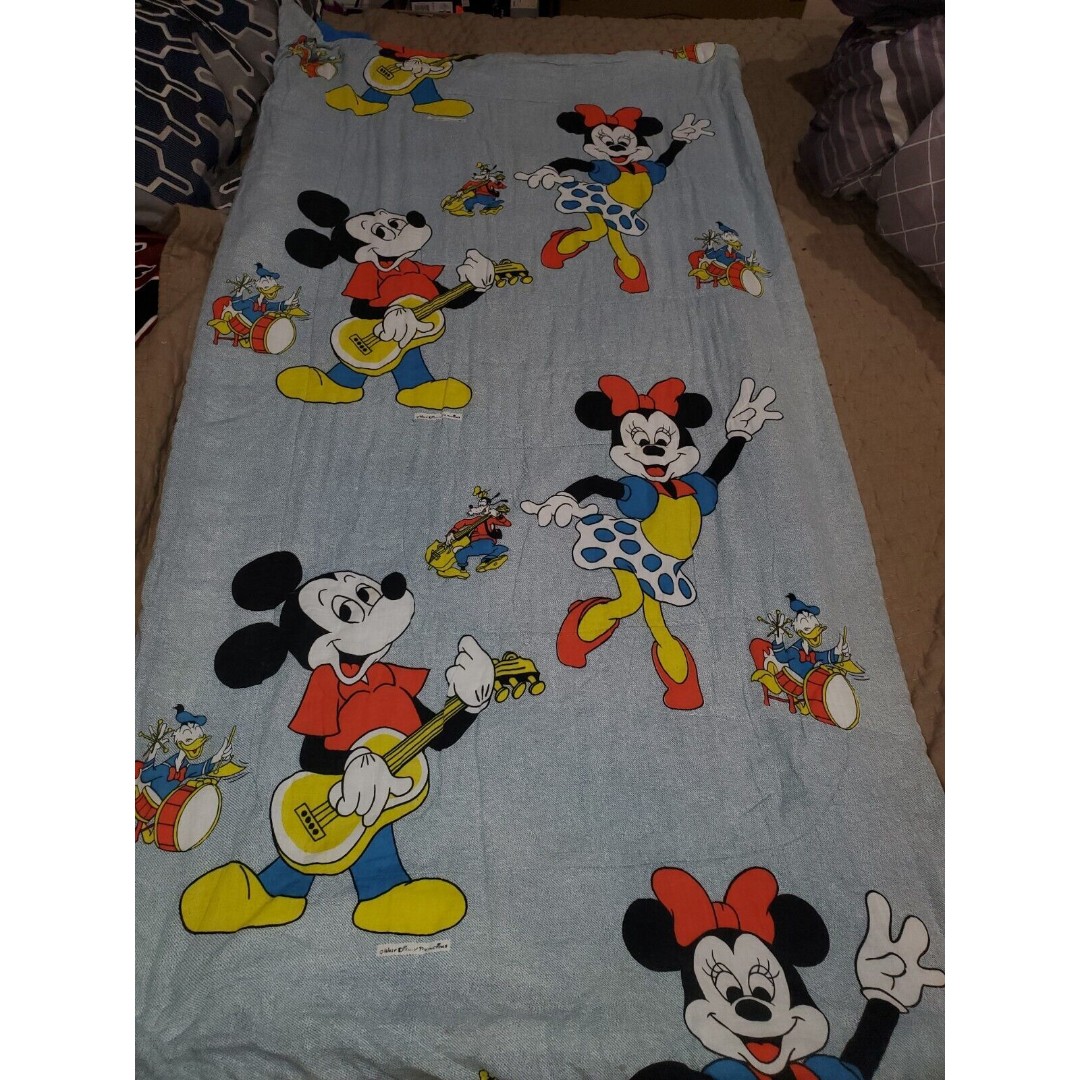 Vintage Disney Childs Sleeping Bag Mickey And Friends