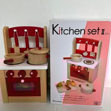 Nichigan Kitchen Kitchen Set II Pretend Play Set Wooden Toy