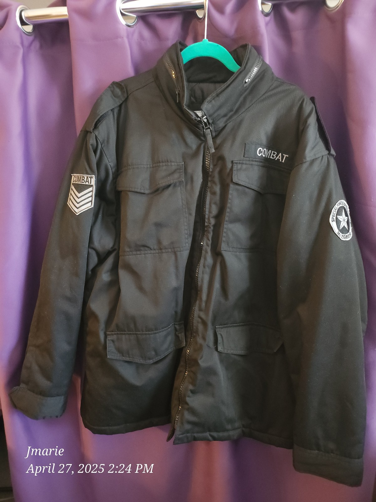 Black combat jacket