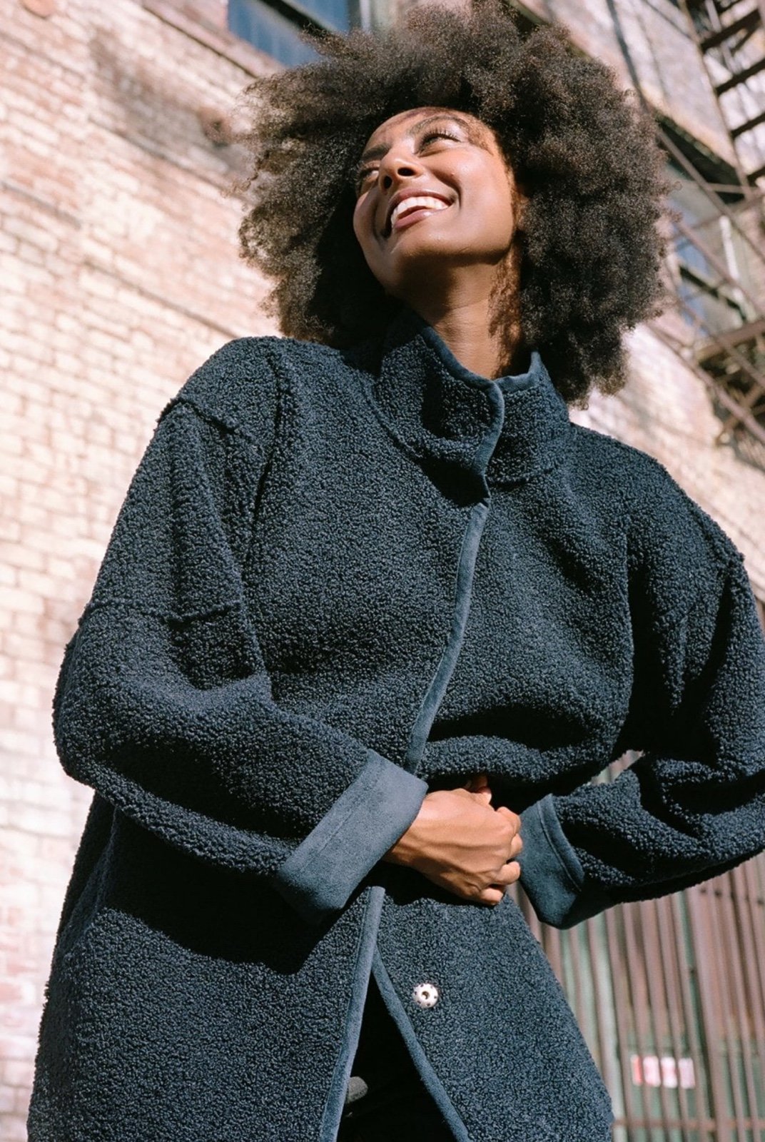 Velvet by Graham & Spencer women’s *NO TAG* Luxe Sherpa reversible coat sz L/XL