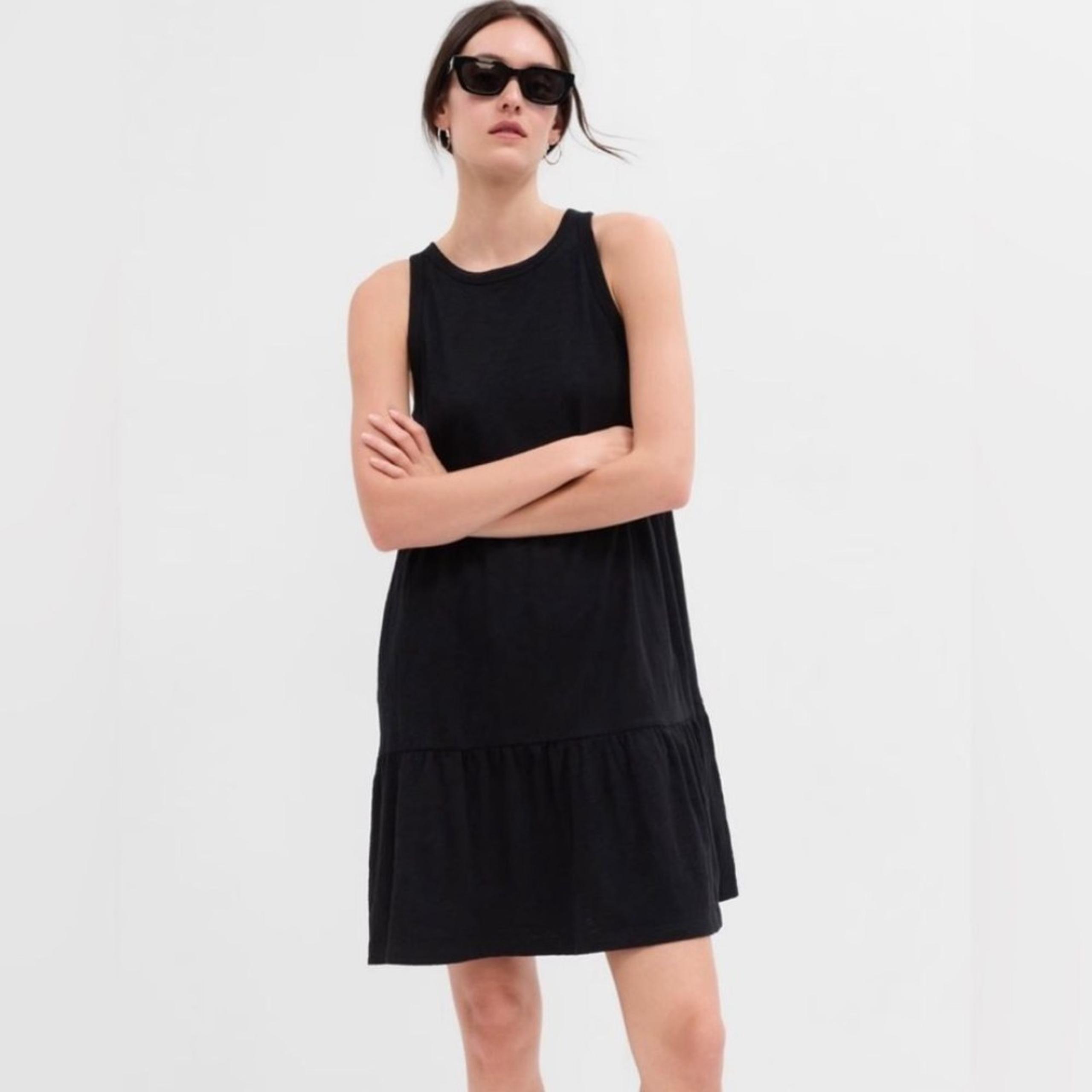Gap Black Tiered Tank Dress - Size Medium - NWT