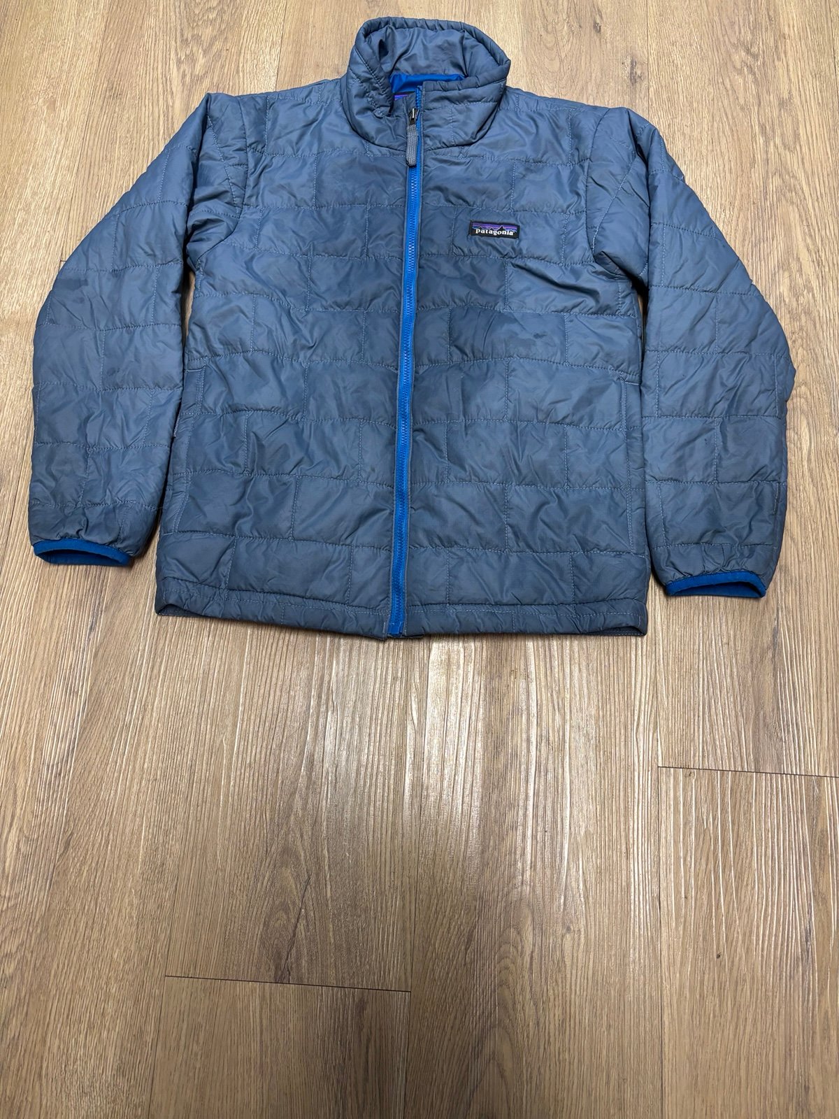 Patagonia Blue Nano Puff Primaloft Puffer Jacket Kids Youth Size Small 7-8