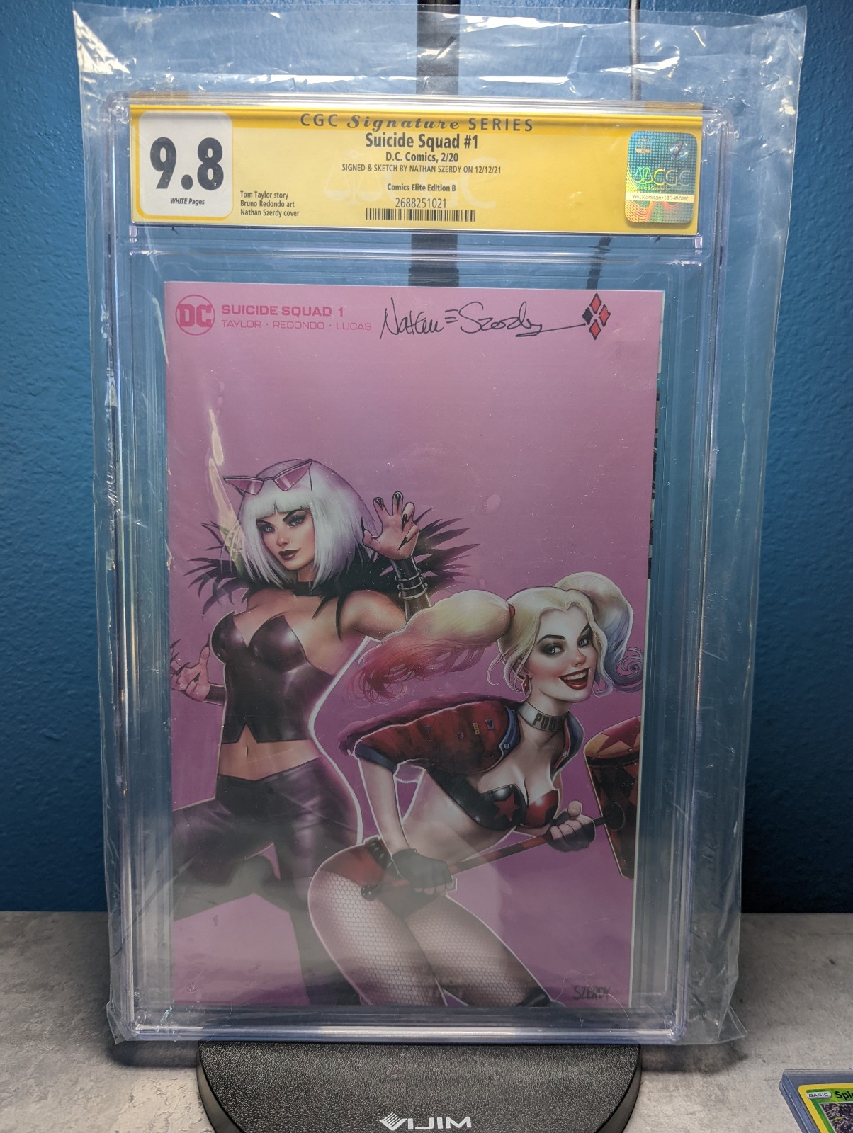 Suicide Squad #1 - CGC Signature series - Signed & Sketch by Nathan Szerdy