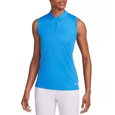 Nike Dri-FIT Victory Women's Sleeveless Golf Polo, Lt Photo Blue: Large