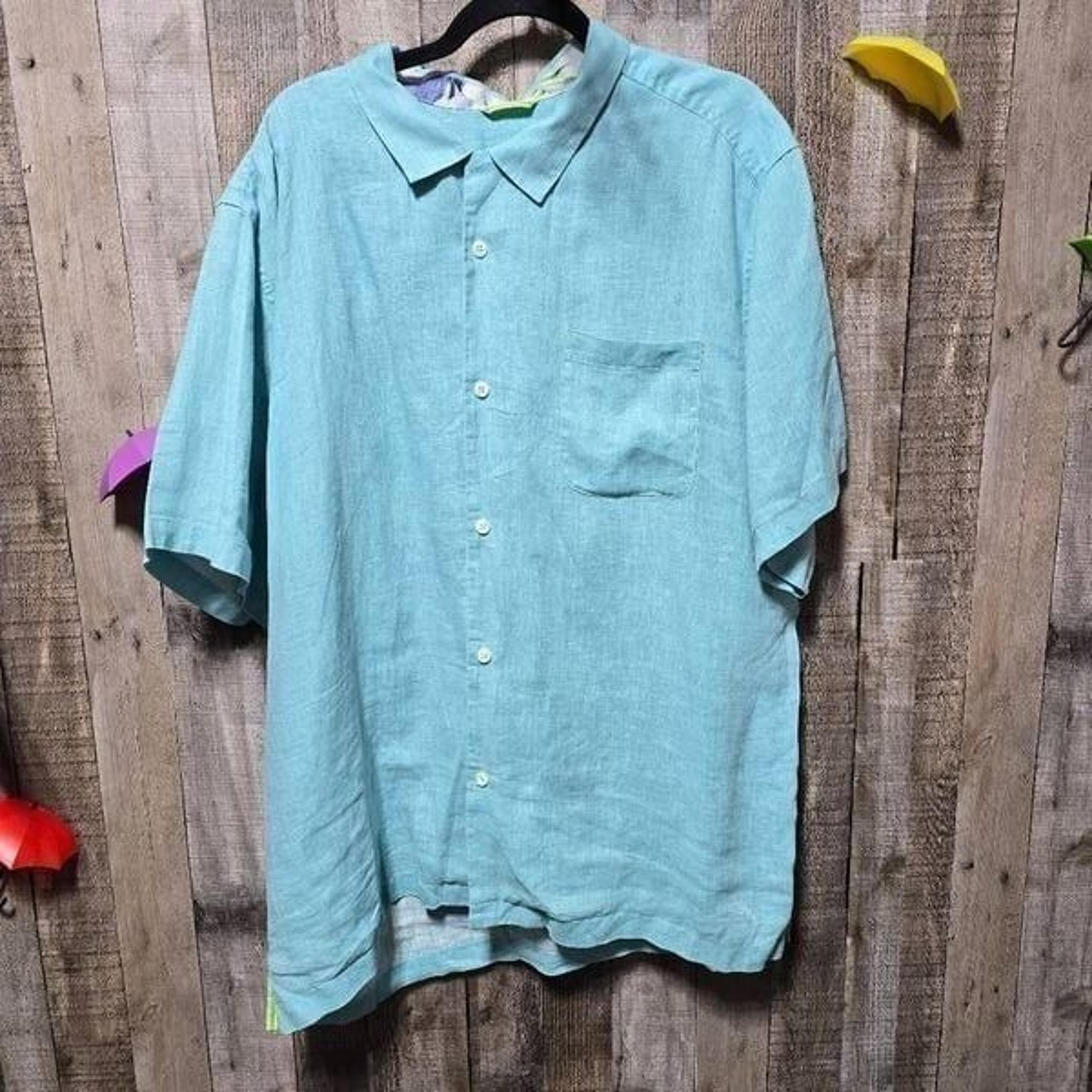 Tommy Bahama Sea Glass Camp Linen Shirt