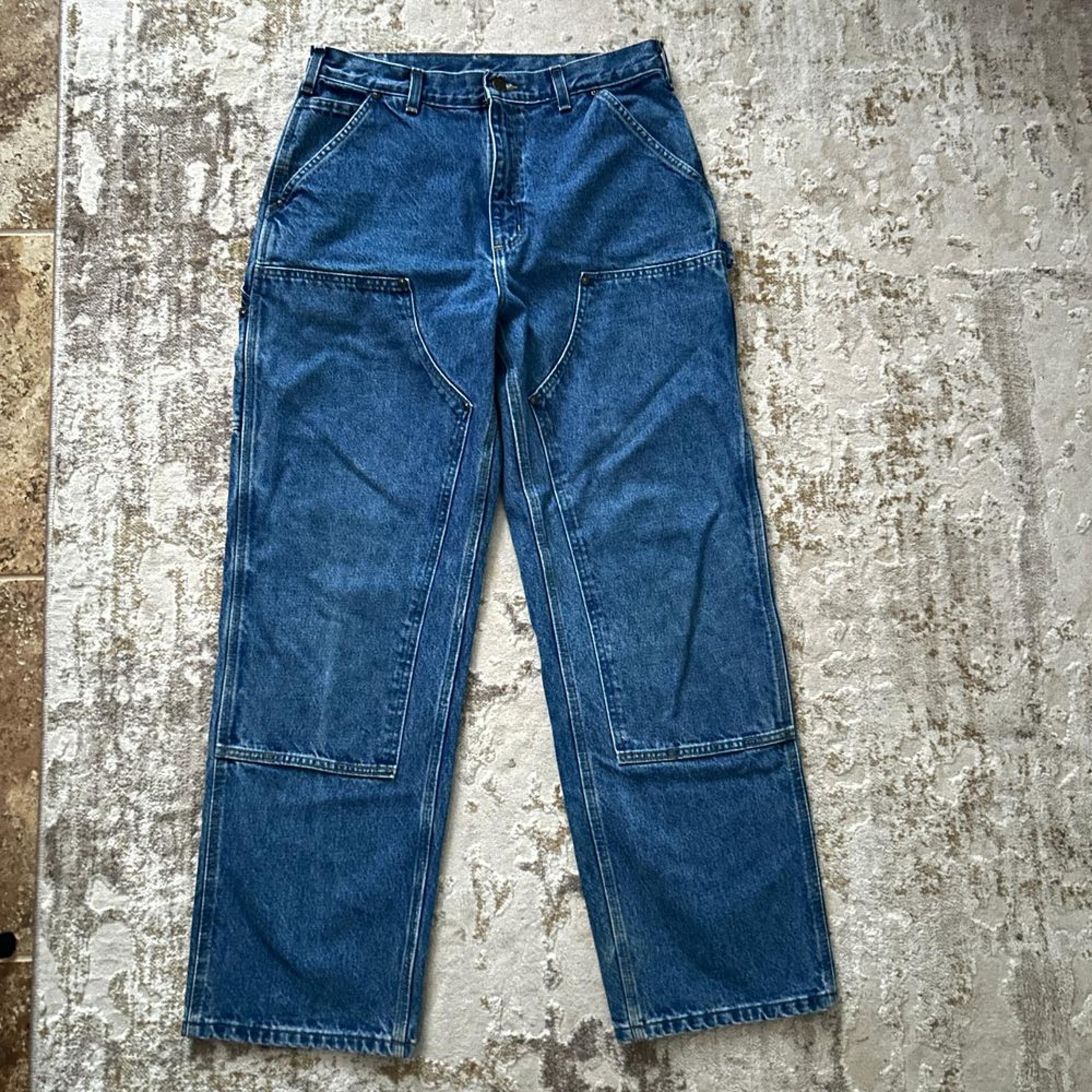 Carharrt Mens Loose Original-Fit Double-Front Knee Jeans - Size 34 X 32