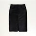 Vintage Genuine Leather Split-Front Pencil Midi Skirt in Black | Size 4